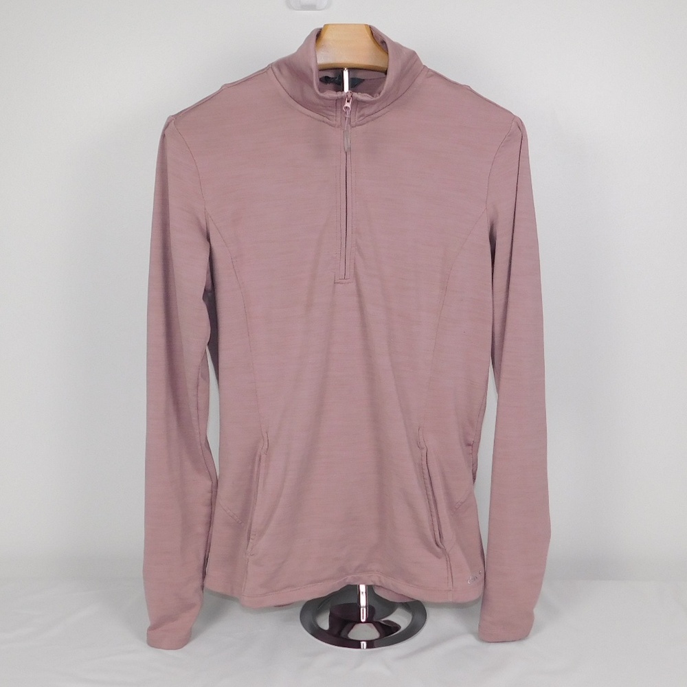 Eddie Bauer 1/4 Zip Pullover | Size M | Mauve Pink | Lightweight Long Sleeve Top - Picture 2 of 5